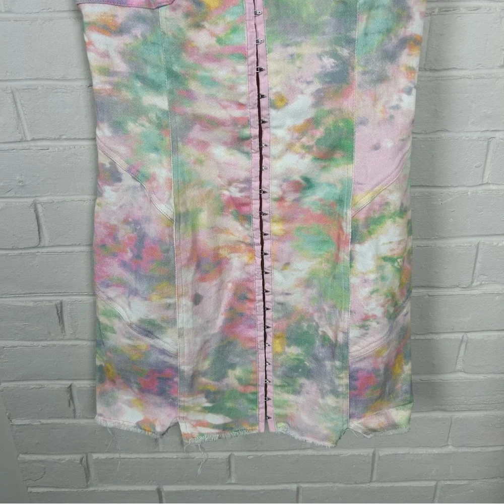 For Love & Lemons Smythe Tie Dye Corset Dress Size S - Picture 9 of 14